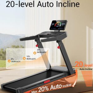 Home Fitness Treadmill 20-Level Incline 400 LBS Capacity - Image 2