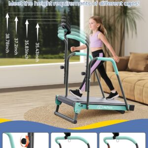 Kids Treadmill Manual Adjustable Incline Workout Equipment - Image 3