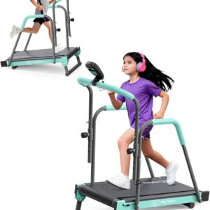 Kids Treadmill Manual Adjustable Incline Workout Equipment