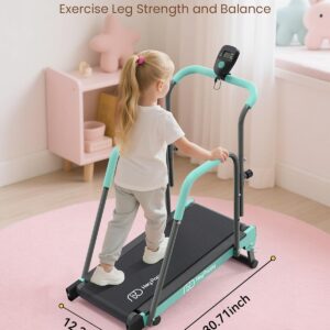 Kids Treadmill Manual Adjustable Incline Workout Equipment - Image 7